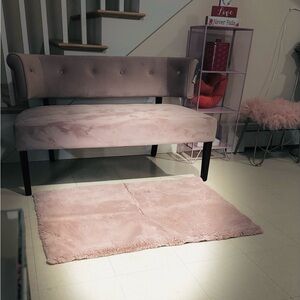 Pink Dusty Rose Fur Rug
